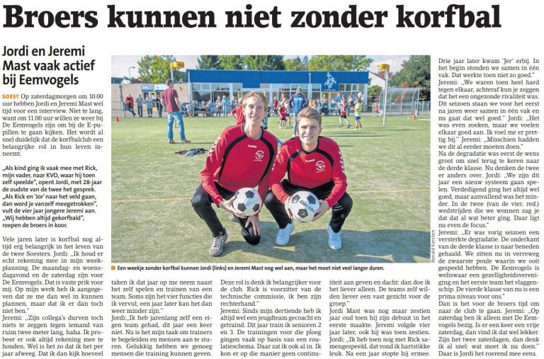 Broers kunnen niet zonder korfbal