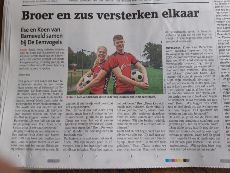 Broer en zus samen in het eerste