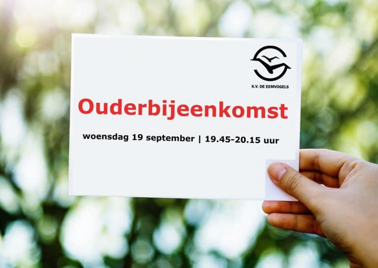 Ouderbijeenkomst woensdag 19 september